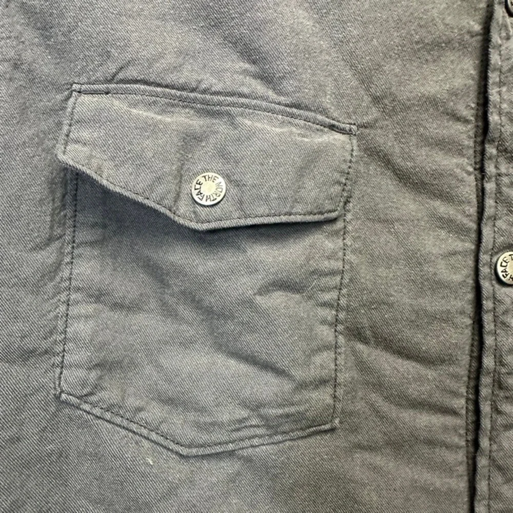 The North Face Mens XXL Gray Sherpa Lined Insulated Flannel Shirt Jacket Coat